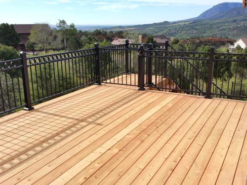 Wood Decks with Metal Rail in Colorado Springs