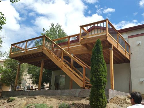 Wood Decks with Metal Rail in Colorado Springs