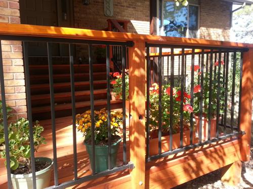 Wood Decks with Metal Rail in Colorado Springs