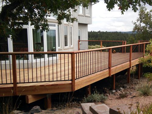 Wood Decks with Metal Rail in Colorado Springs