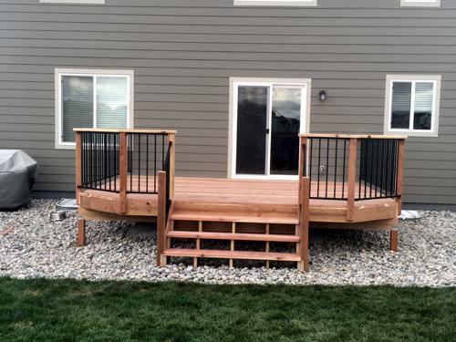 Wood Decks with Metal Rail in Colorado Springs