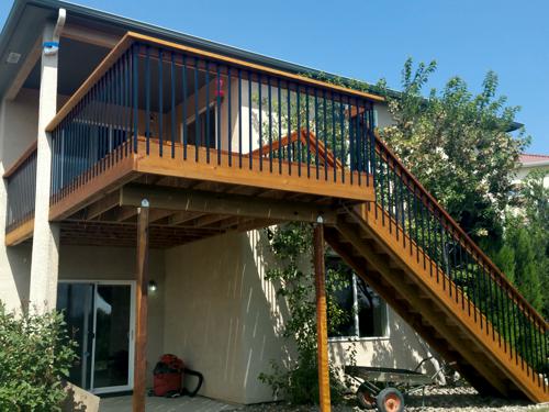 Wood Decks with Metal Rail in Colorado Springs