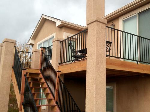 Wood Decks with Metal Rail in Colorado Springs