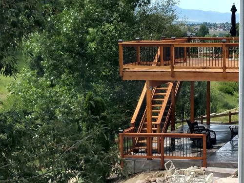 Wood Decks with Metal Rail in Colorado Springs