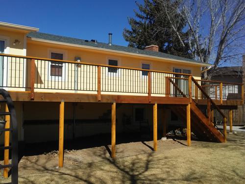 Wood Decks with Metal Rail in Colorado Springs