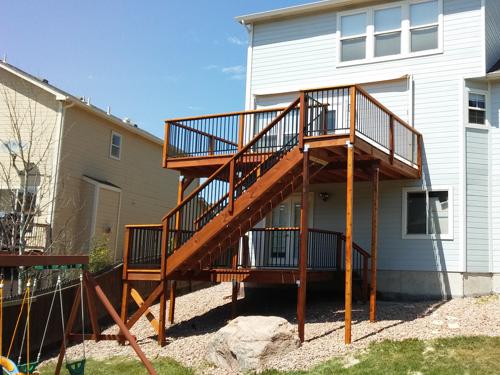 Wood Decks with Metal Rail in Colorado Springs