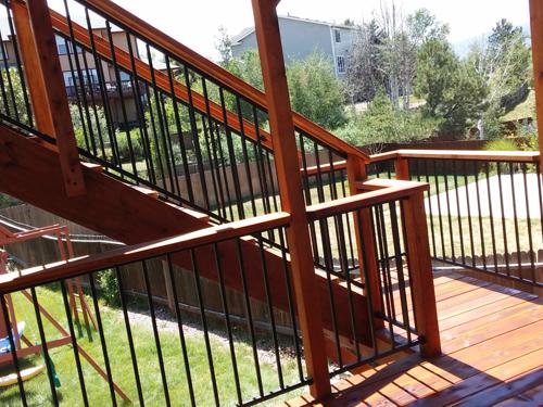 Wood Decks with Metal Rail in Colorado Springs