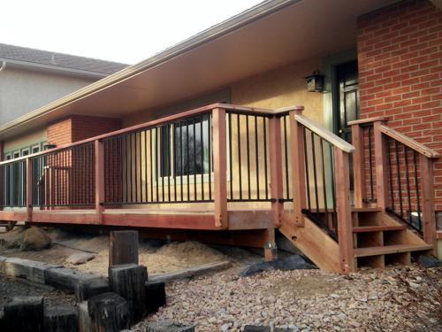 Wood Decks with Metal Rail in Colorado Springs