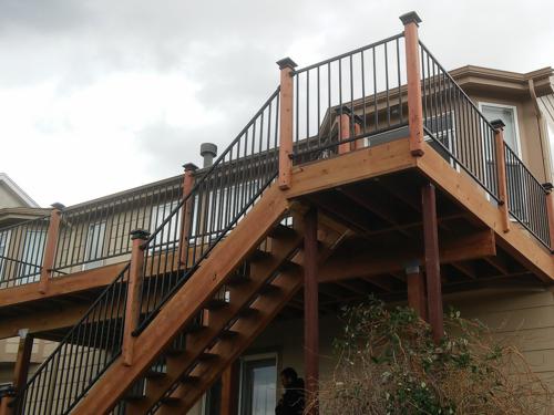 Wood Decks with Metal Rail in Colorado Springs