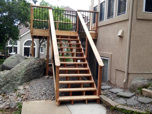 Wood Decks with Metal Rail in Colorado Springs