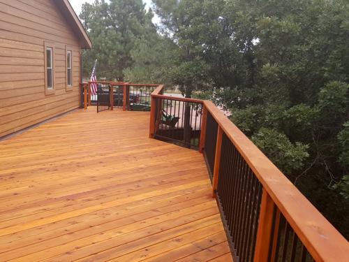 Wood Decks with Metal Rail in Colorado Springs