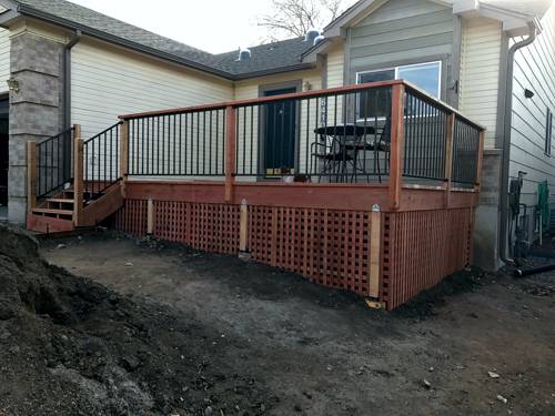 Wood Decks with Metal Rail in Colorado Springs